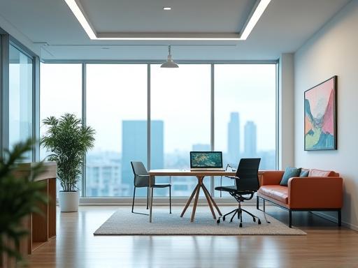 Professional image representing the modern office environment of AlpenMaut Services GmbH in Frankfurt.