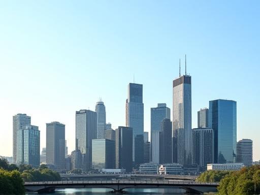 Decorative image of Frankfurt skyline near the AlpenMaut Services GmbH office